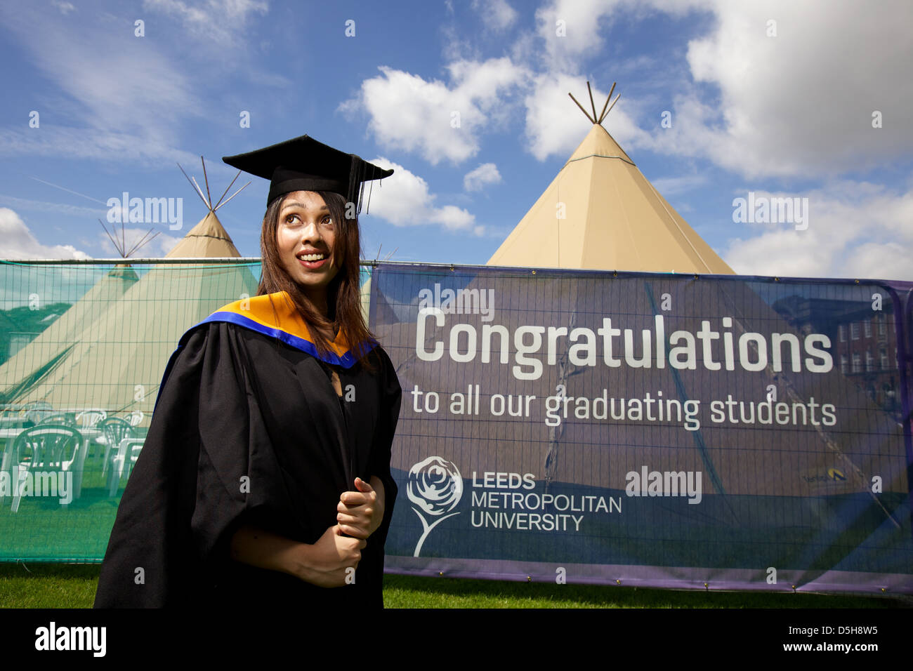 Bild von Vicky Matthers Iconphotomedia Promotionen Headingley Campus in Leeds Metropolitan University Sommer 2012 Stockfoto