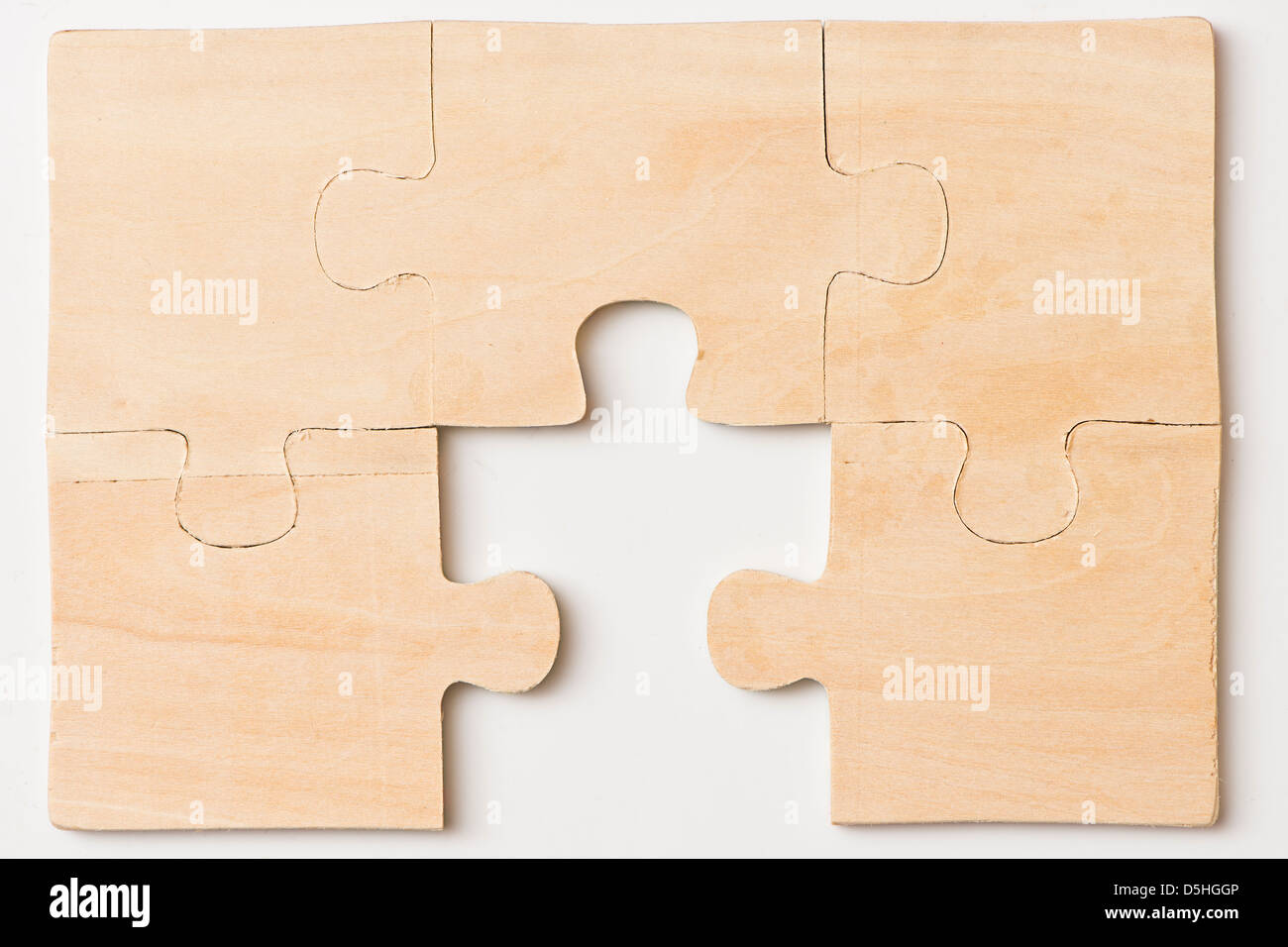 Satz von Holz puzzles Stockfoto