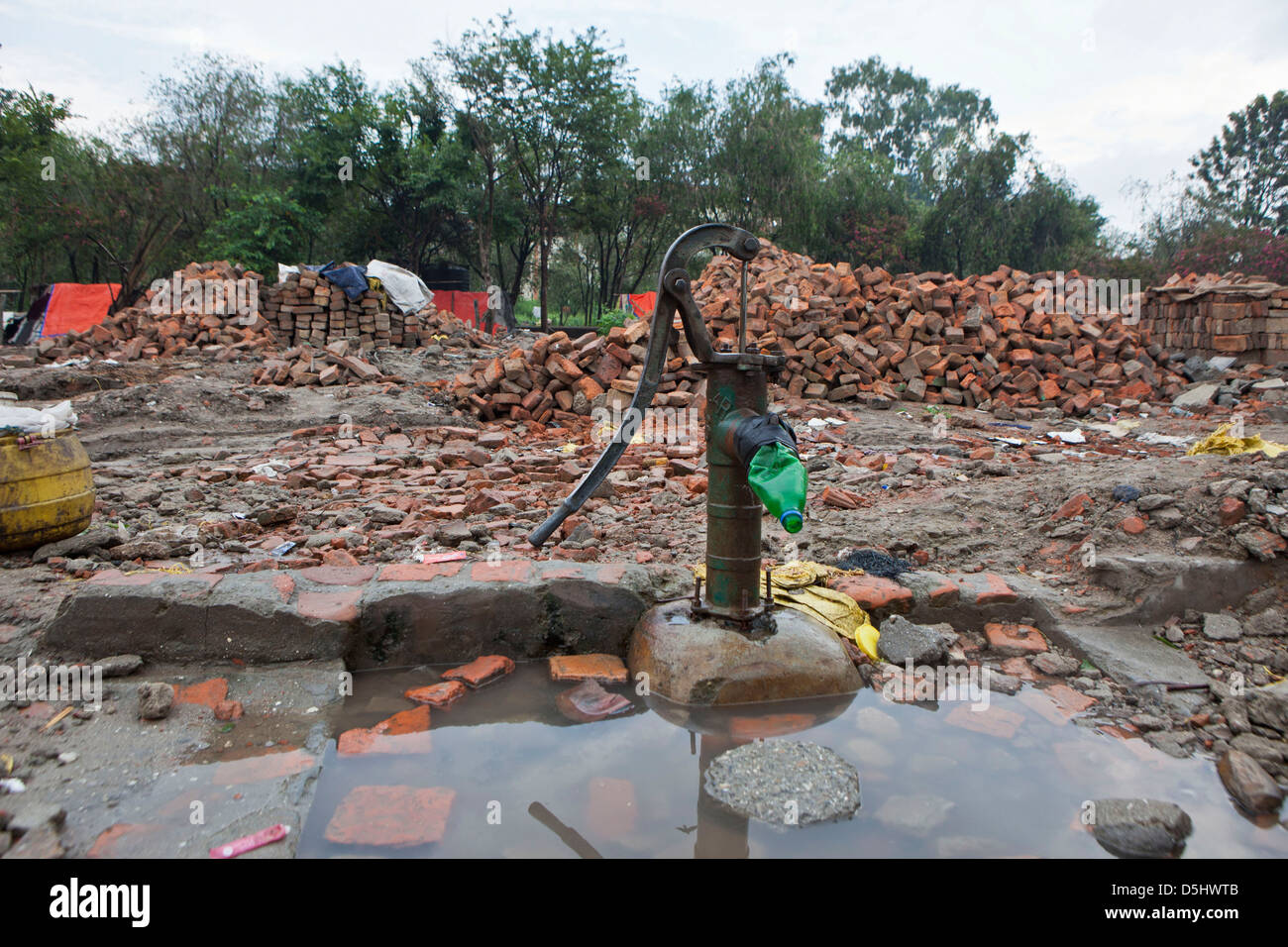 Vereinten Nationen Park in Paurakhi Basti, Kathmandu, Nepal. Einmal ein Slum wohnen viele aber abgerissen durch die Regierungstruppen. Stockfoto