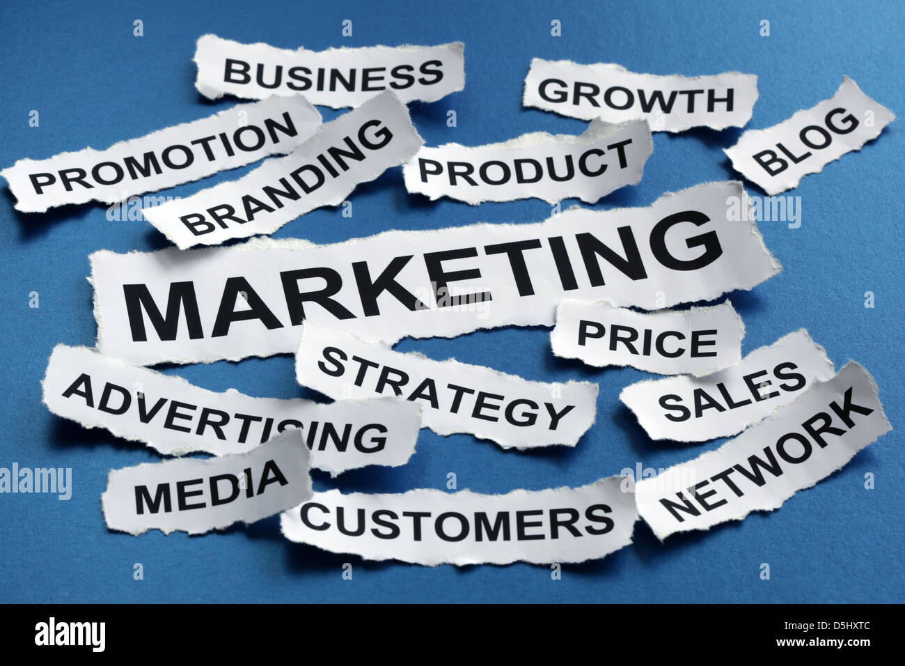 Marketing und Strategie-Konzept Stockfoto
