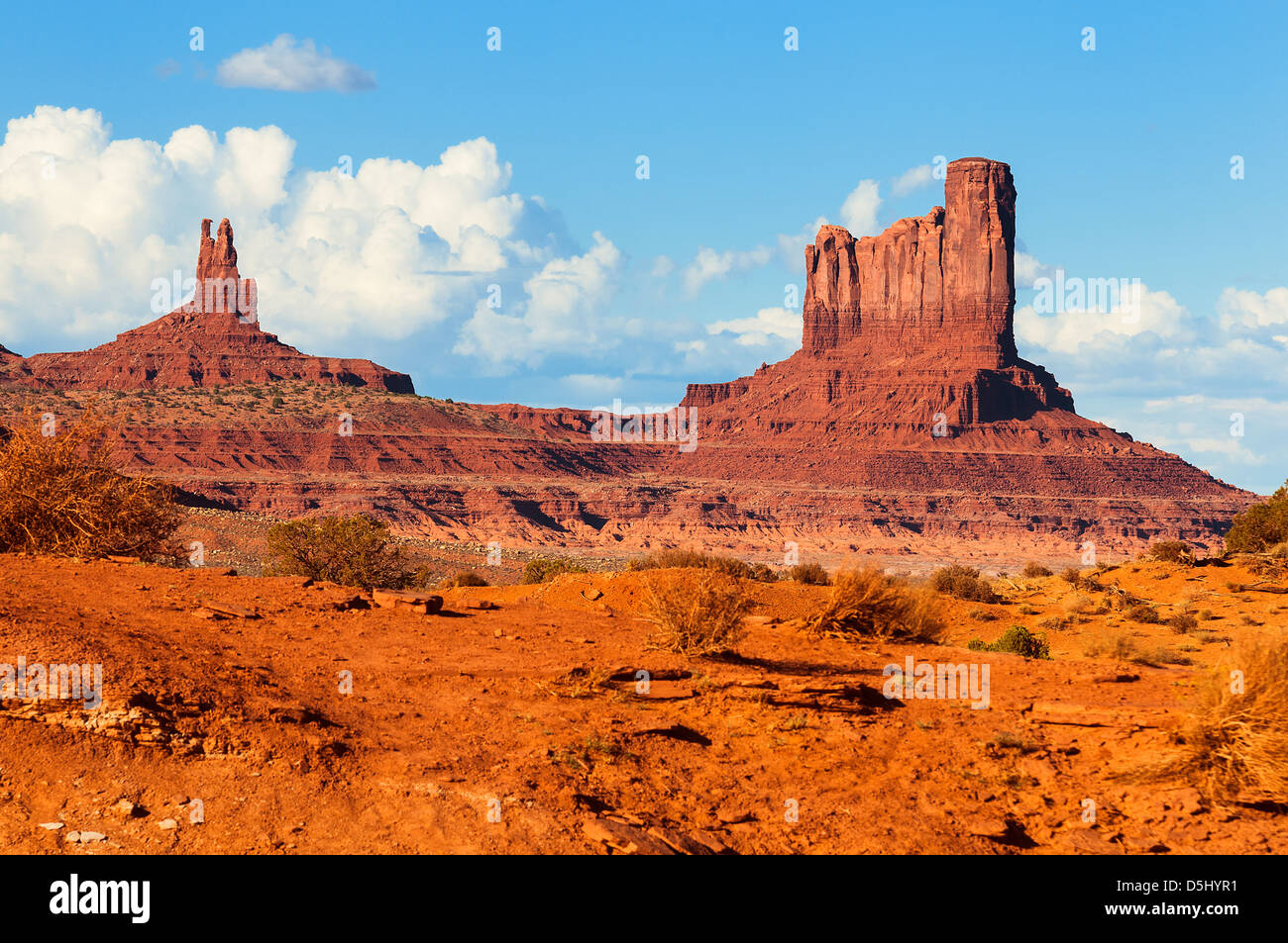 Die einzigartige Landschaft des Monument Valley, Utah, USA. Stockfoto