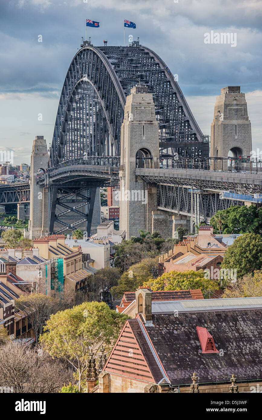 Die kultigen Australien Sydney Harbour Bridge. Stockfoto