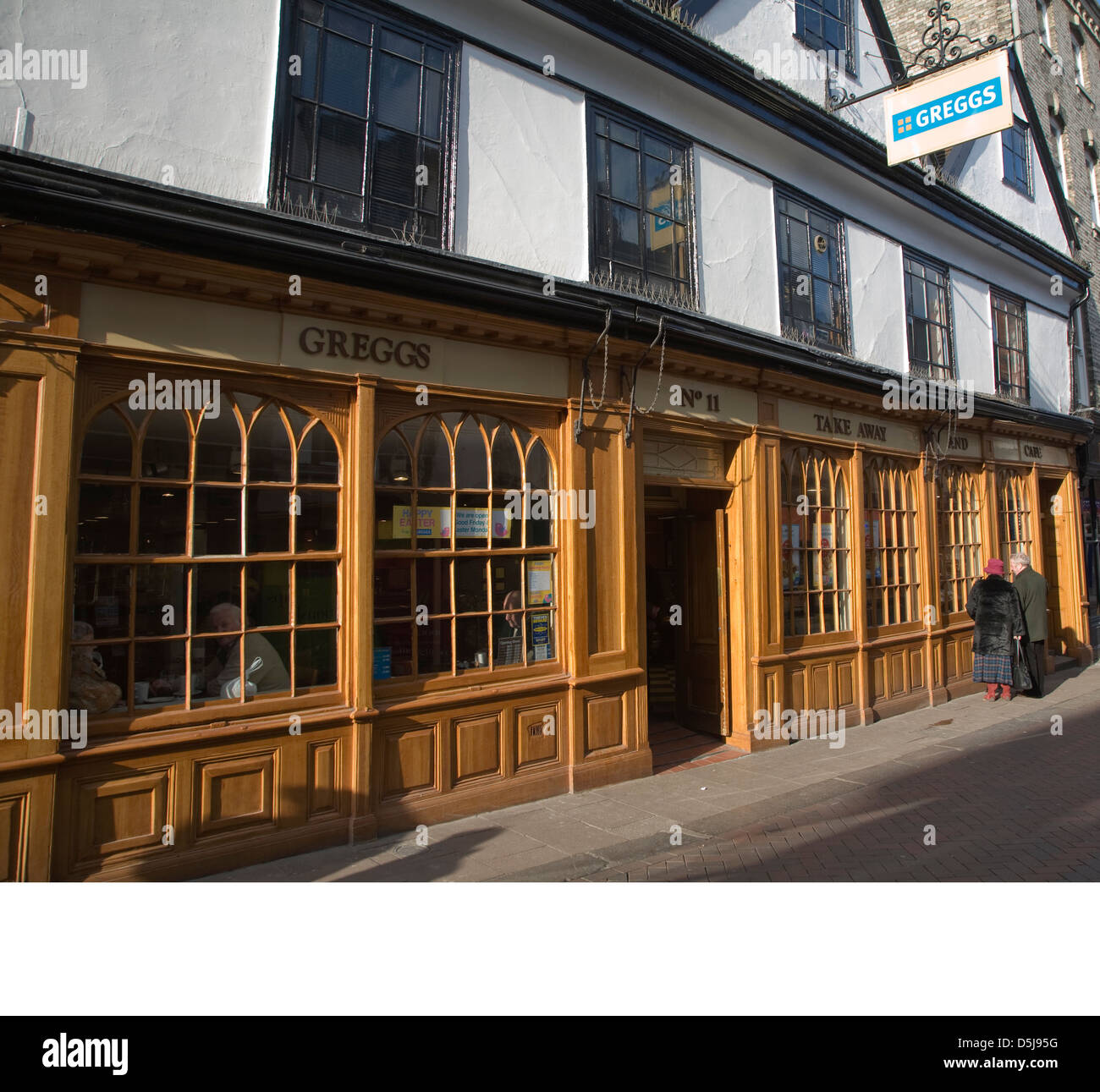 Greggs Bäckerei in Abbeygate Street Bury St Edmunds, Suffolk, England Stockfoto