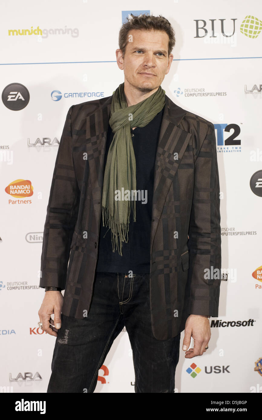 Goetz Otto besucht die deutschen Computer game Award im Haus der Kunst. München, Deutschland - 30.03.11 Stockfoto