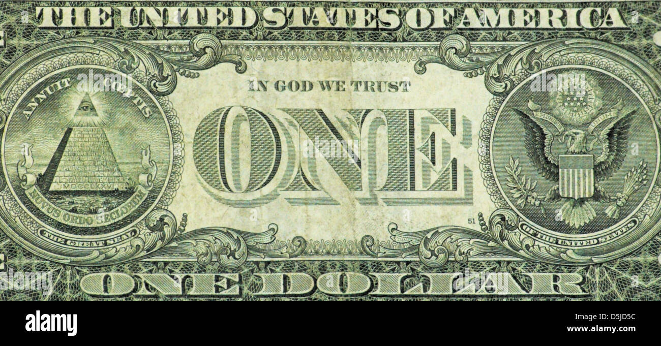 USA 1 One-Dollar-Bank beachten Sie Stockfoto