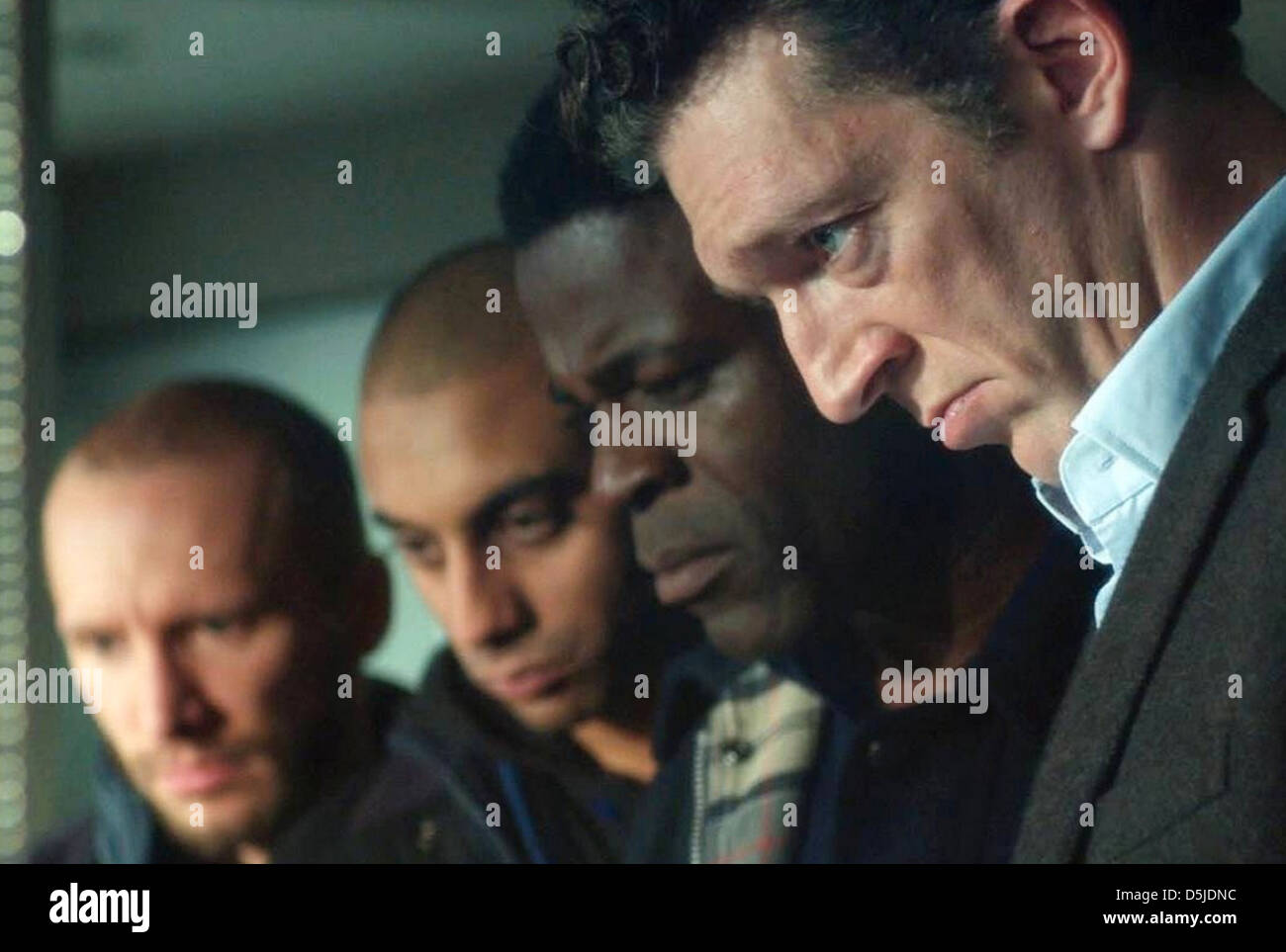 TRANCE 2013 Fox Searchlight Film mit Vincent Cassel rechts neben Danny Sapani Stockfoto