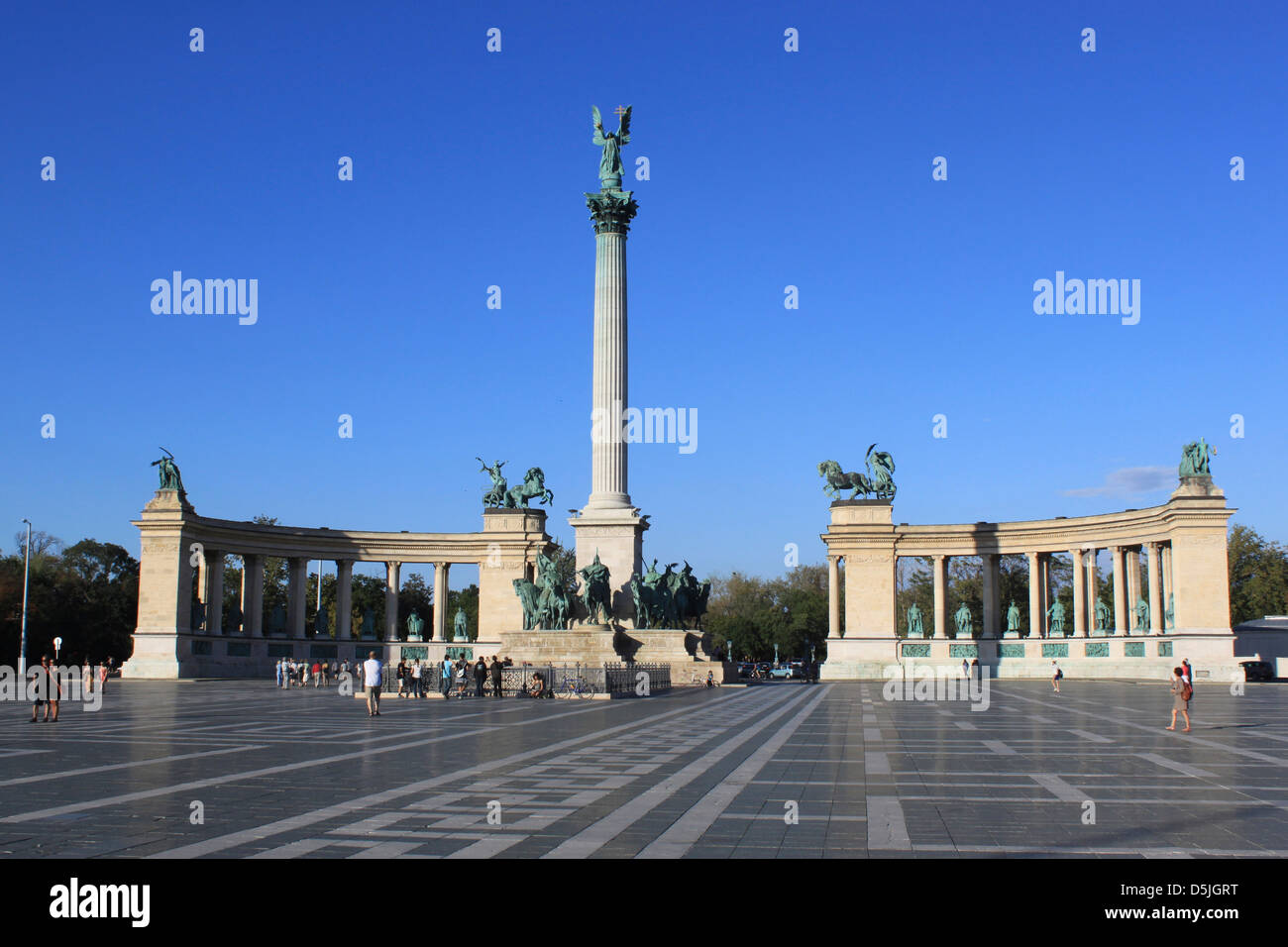 Heldenplatz (Hosok Tere), Budapest Stockfoto