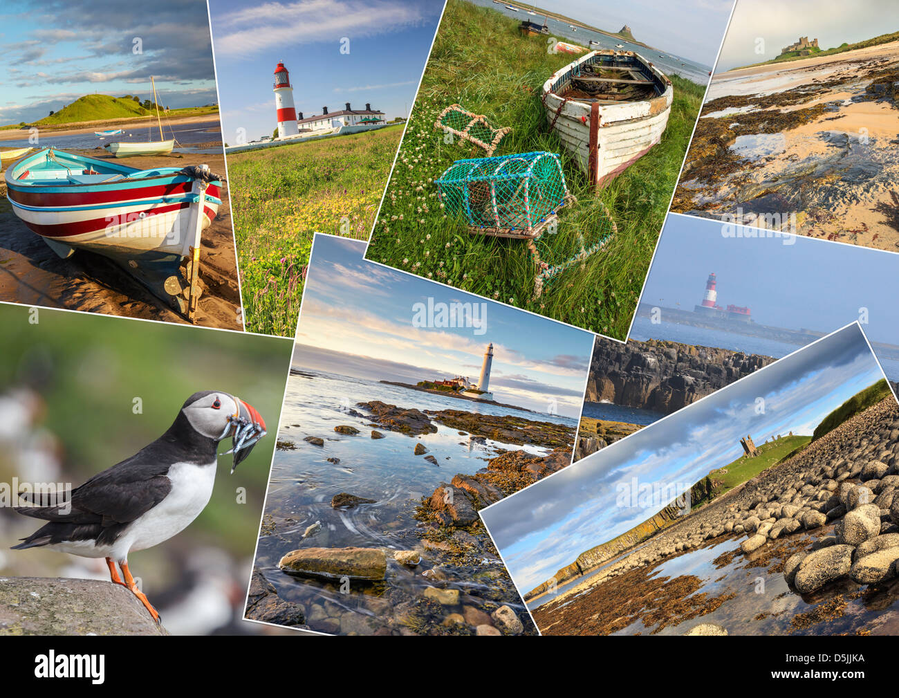 Eine Montage von 8 Bildern eingefangen in North East England Stockfoto