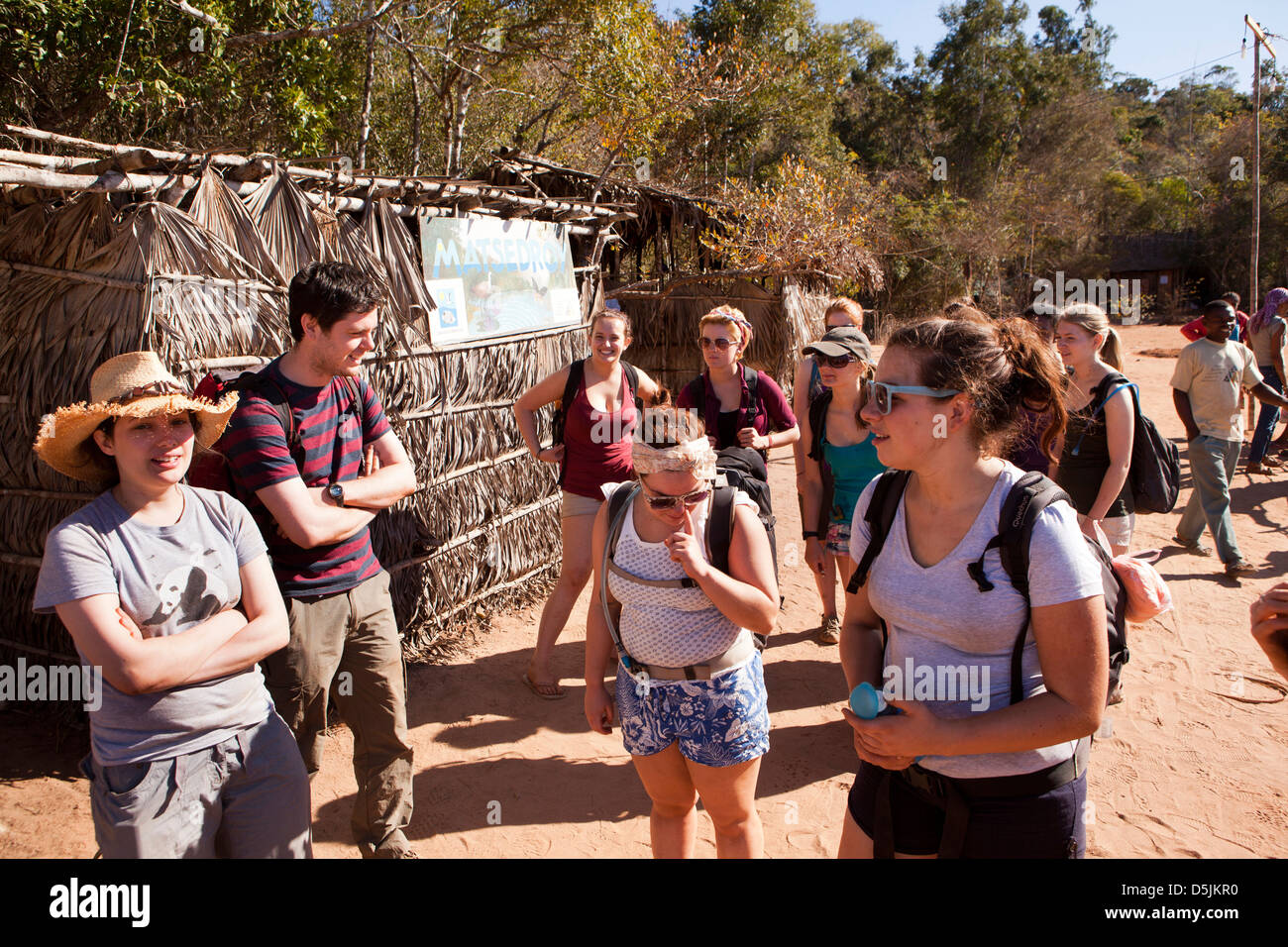 Madagaskar, Betrieb Wallacea, Matsedroy Forest camp, Oberstufe Studenten Stockfoto