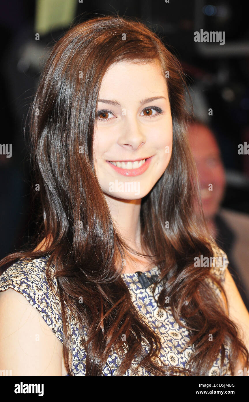 Lena Meyer-Landrut bei der Aufnahme der NDR-Talkshow. Hamburg, Deutschland - 08.04.2011 Stockfoto