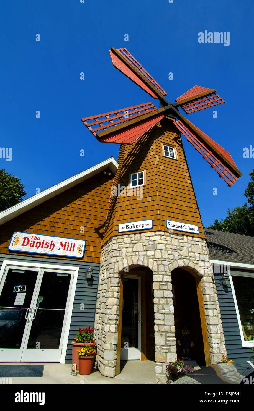 Der dänische Mühle Restaurant und Bäckerei auf Washington Island, Wisconsin Stockfoto