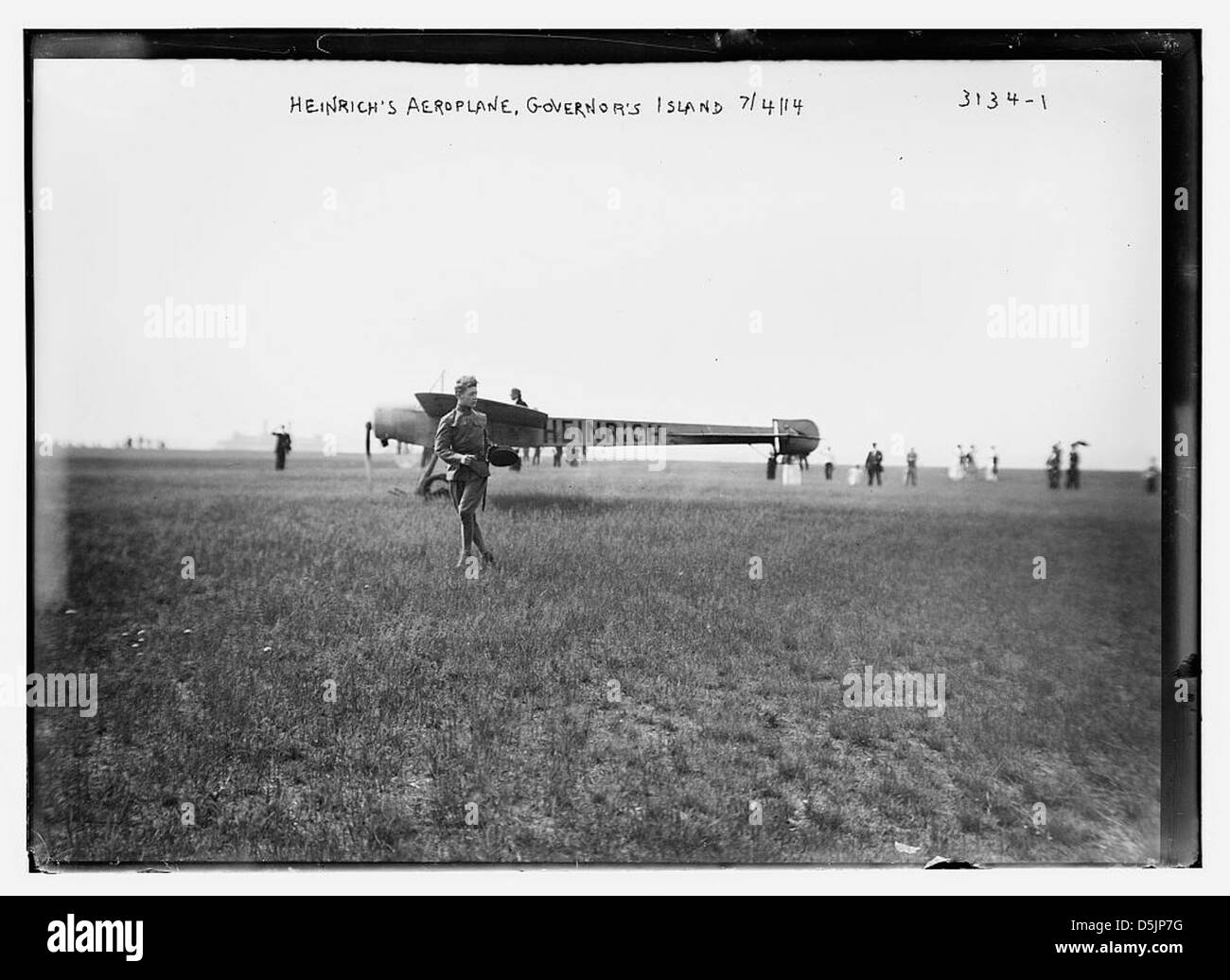 Heinrichs Flugzeug, Governors Island, 04.07.14 (LOC) Stockfoto
