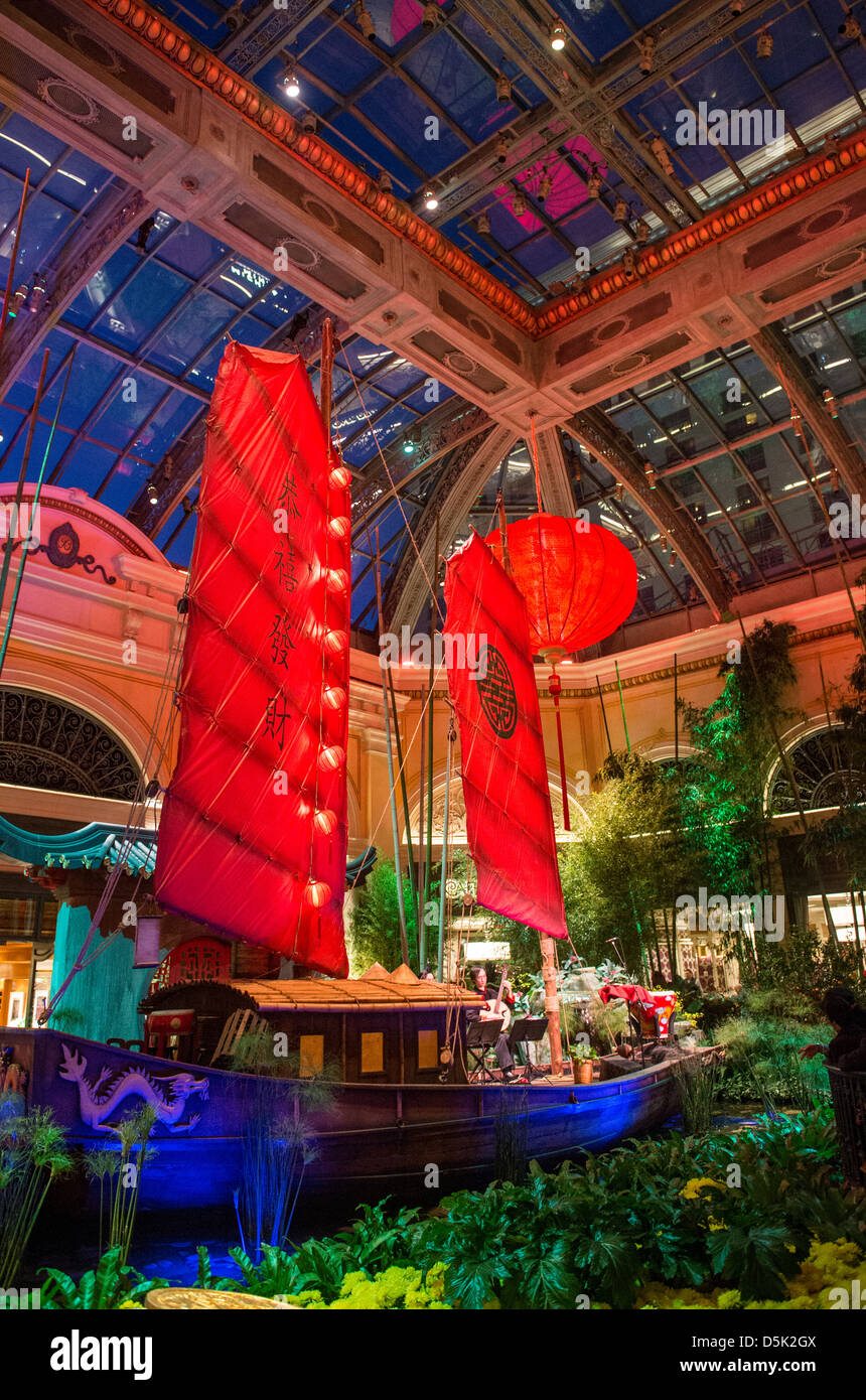 Chinesisches Neujahr in Bellagio Hotel Wintergarten & botanischen Gärten in Las Vegas Stockfoto