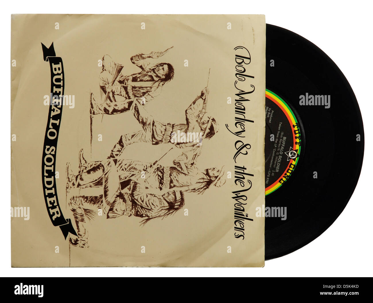 Bob Marley und die Wailers Buffalo Soldier 7' single Stockfoto