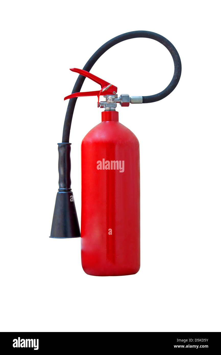 Red Fire Feuerlöscher CO2-Art der kleinen. Stockfoto