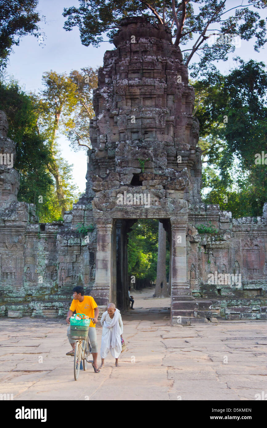 Angkor Wat Tempel für König Suryavarman II UNESCO World Heritage Site Angkor Thom Bayon Tempel Stil gebaut. Stockfoto