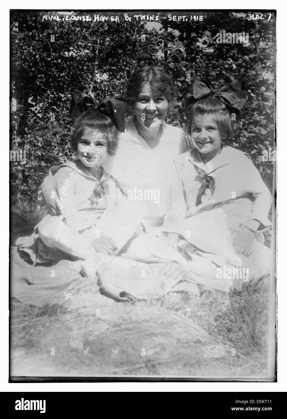 Madame Louise Homer und Zwillinge--September 1915 (LOC) Stockfoto