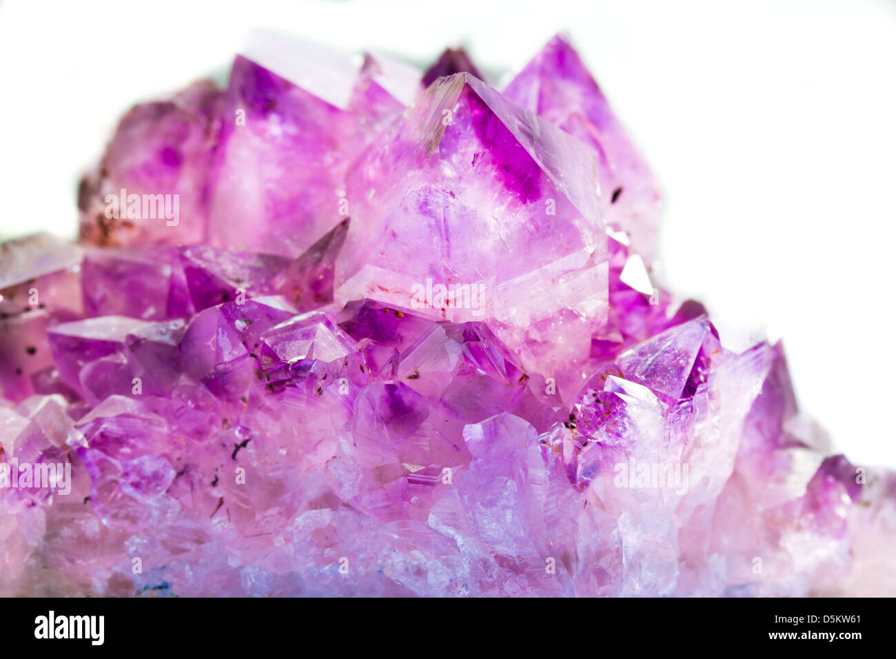 Amethyst Edelstein Stockfoto