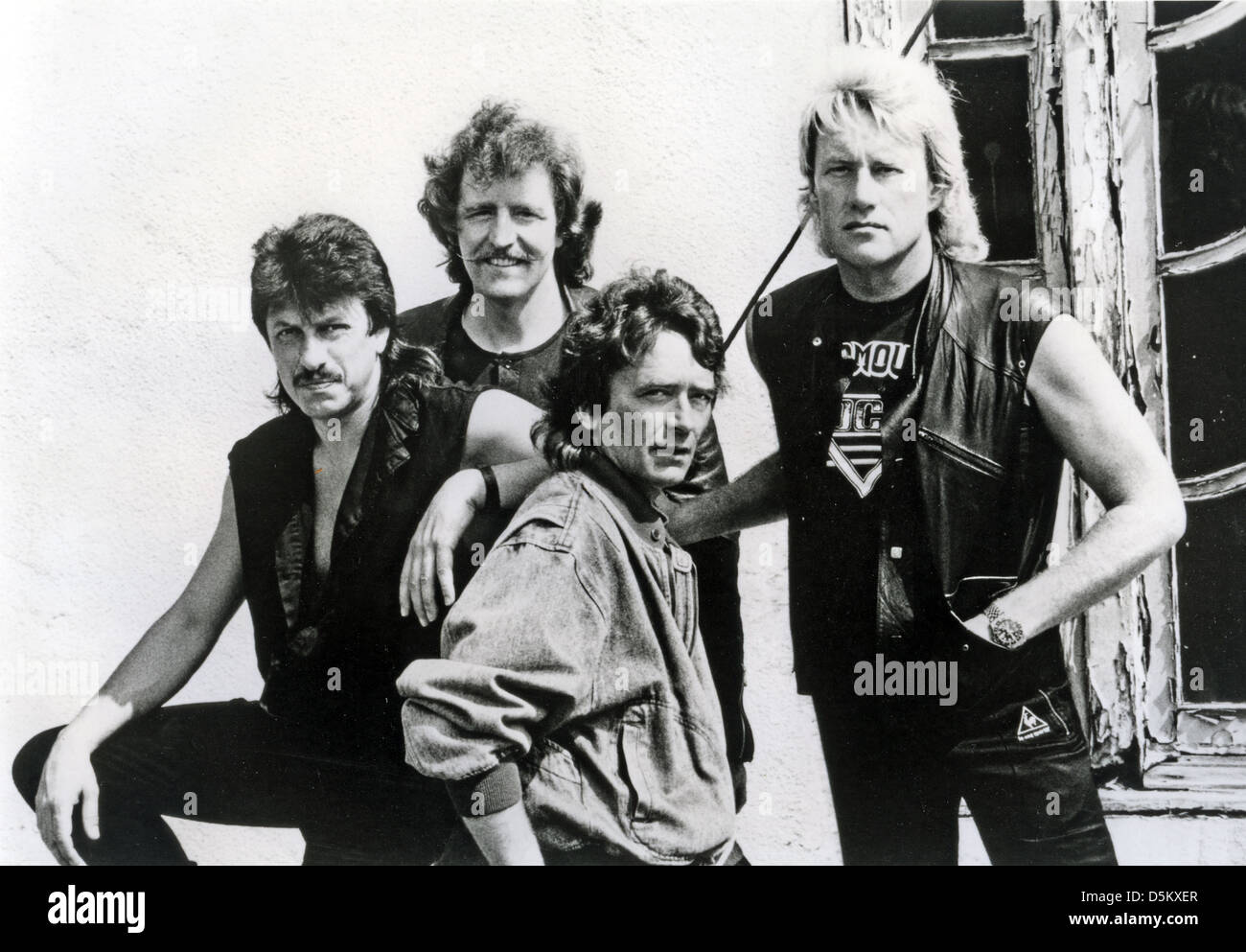 ZEHN Jahre danach-Promo-Foto der britischen Blues-Rock-Gruppe im Juli 1989 Stockfoto