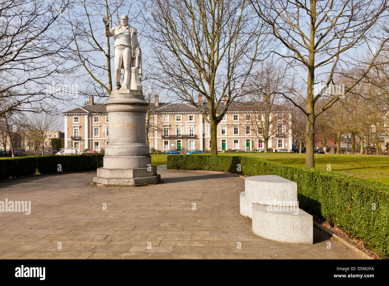 Statue von Robert Hall in Leicester, England, Vereinigtes Königreich Stockfoto