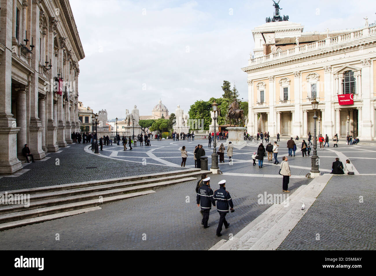 Kapitolinischen Platz (Piazza del Campidoglio). Stockfoto