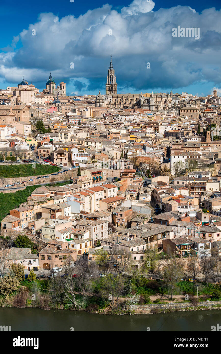 Panoramablick über Toledo, Kastilien-La Mancha, Spanien Stockfoto