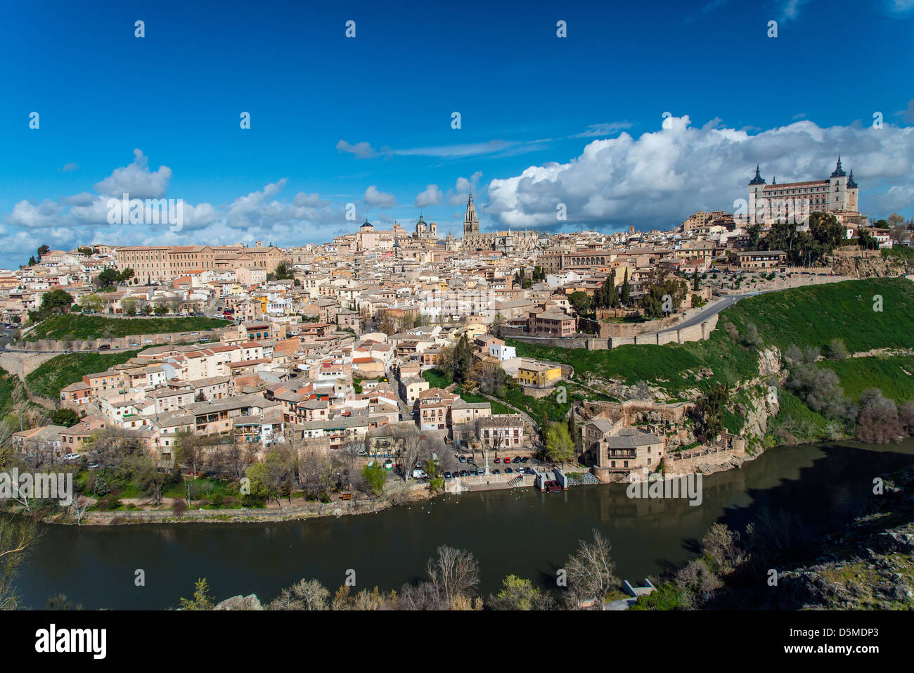 Panoramablick über Toledo, Kastilien-La Mancha, Spanien Stockfoto