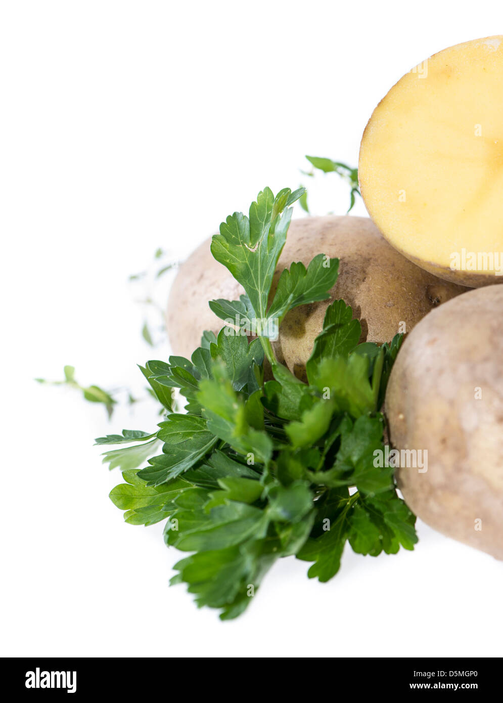 Kartoffeln isoliert auf weißem Hintergrund Stockfoto