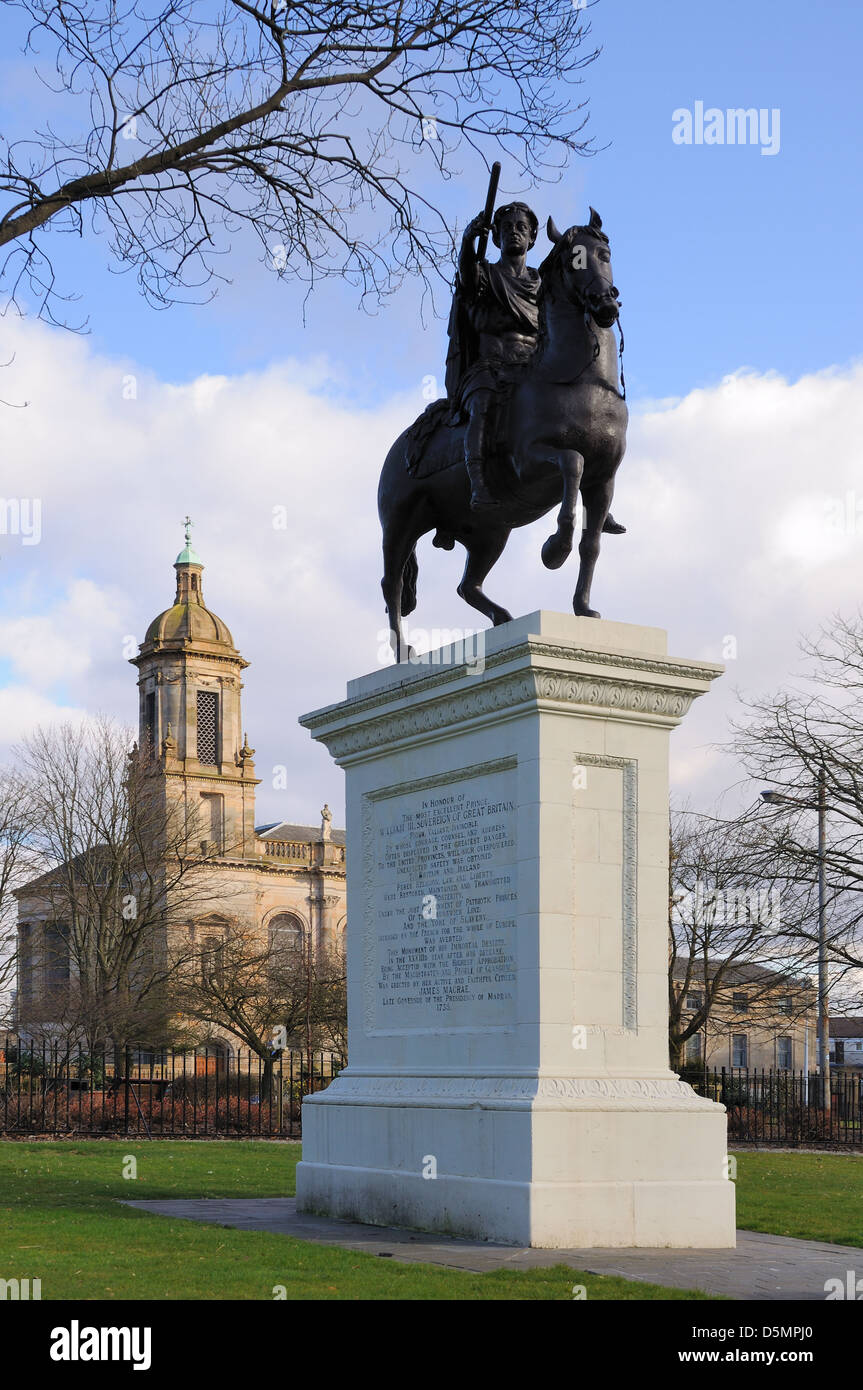 William II., Prinz der orangen Statue in Glasgow, Schottland, Großbritannien Stockfoto