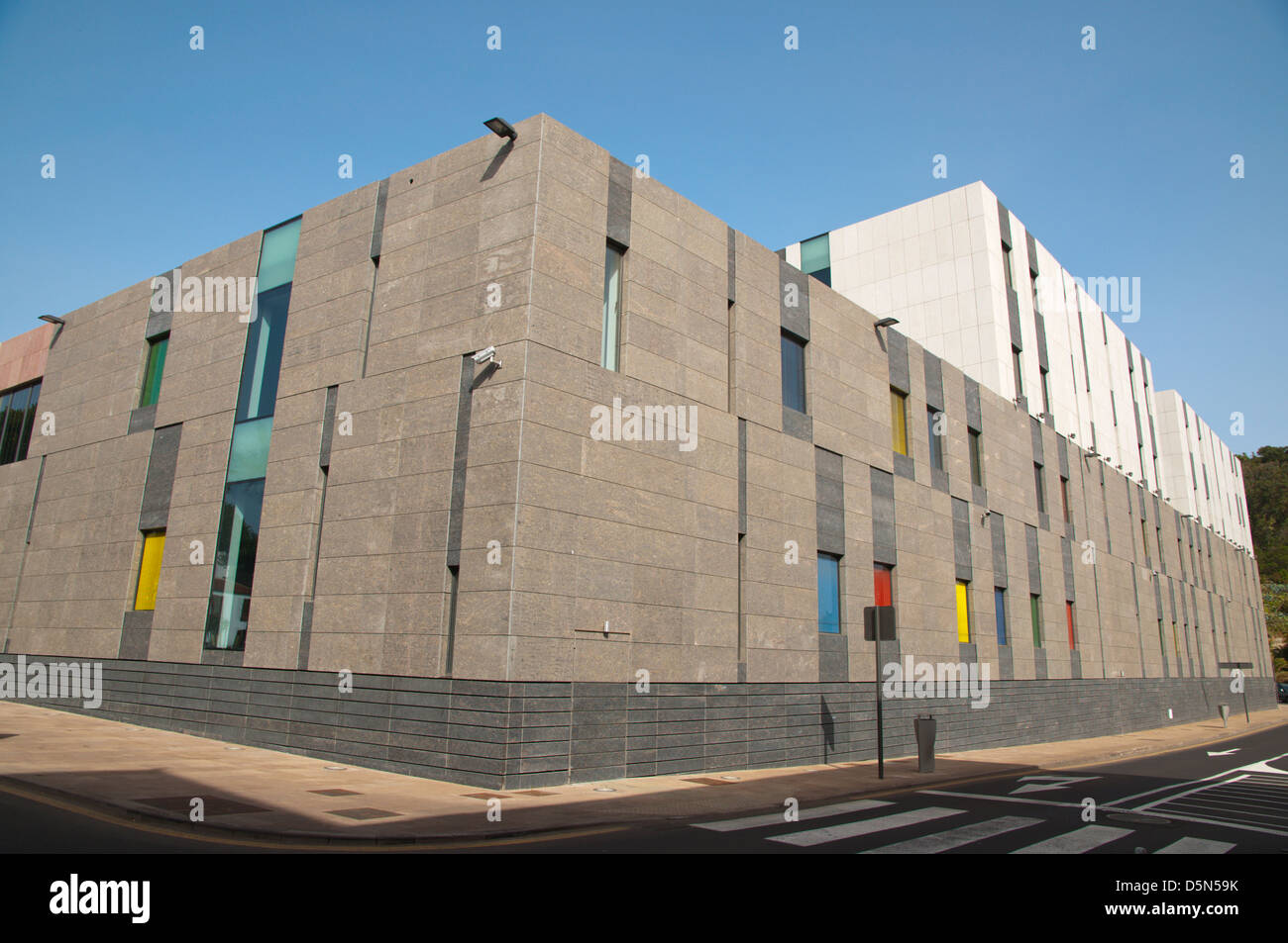 Das Gerichtsgebäude am Plaza del Adelantado Juzgados Platz San Cristóbal De La Laguna Stadt Teneriffa Kanarische Inseln-Spanien-Europa Stockfoto