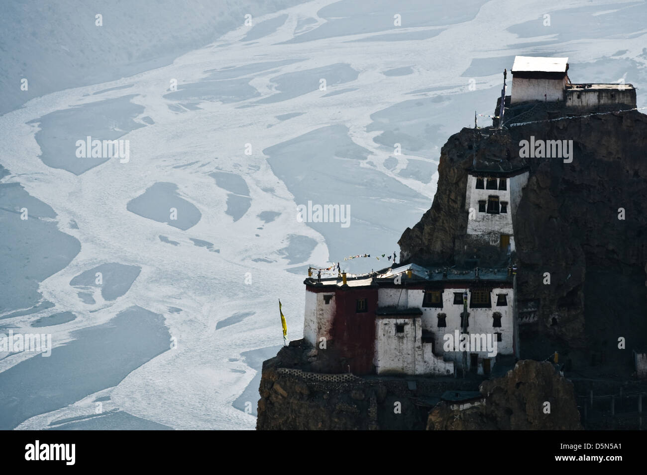 Dhankar Kloster im Himalaya-Gebirge Stockfoto