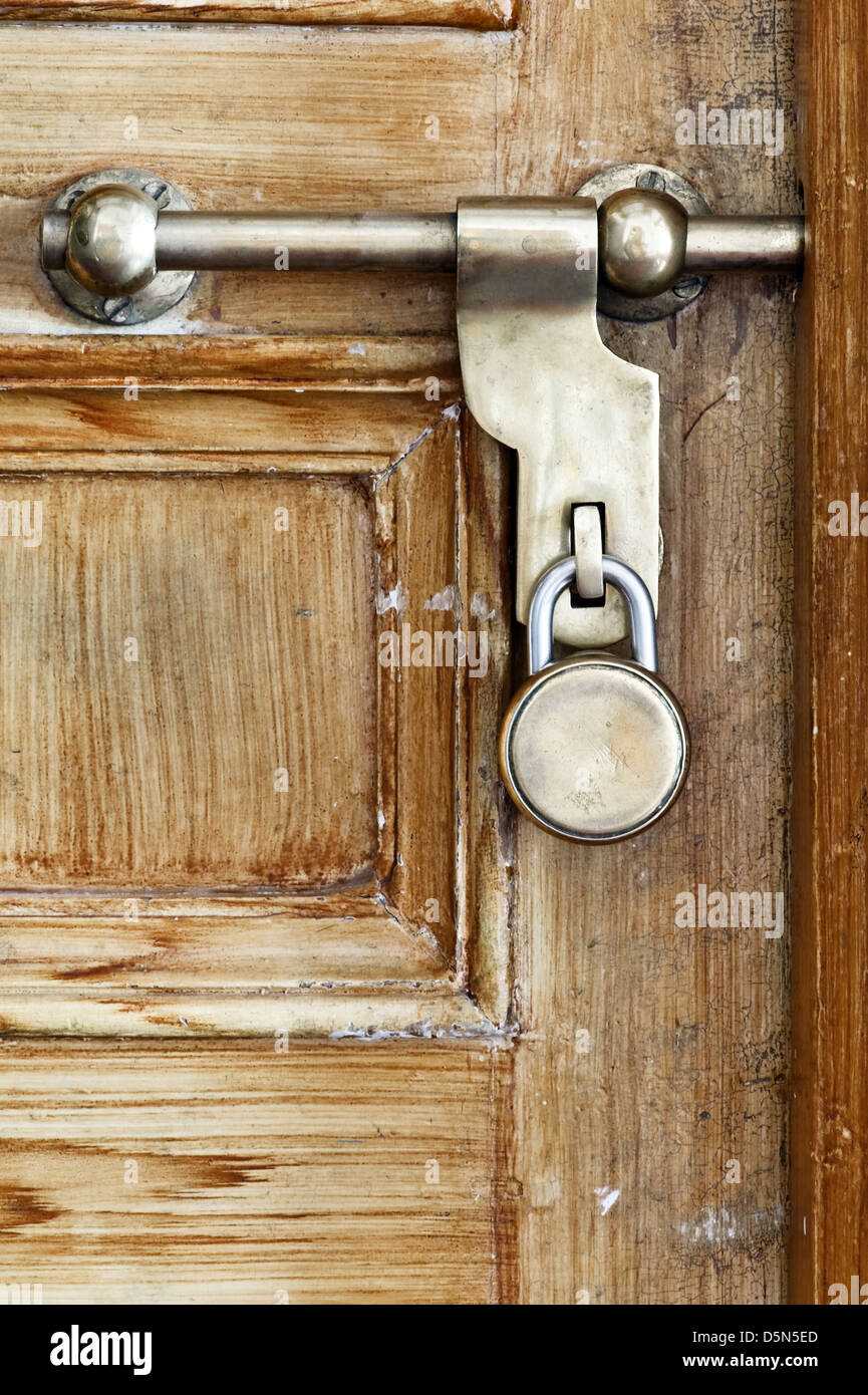 alte Tür und Schloss closeup Stockfoto