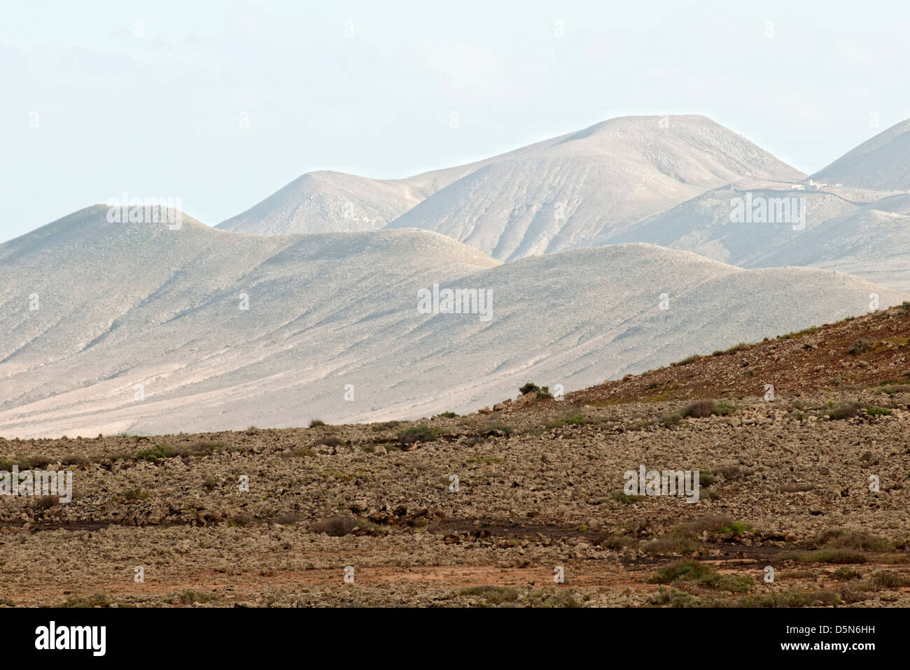 Vulkanlandschaft auf der Kanarischen Insel Fuerteventura Stockfoto