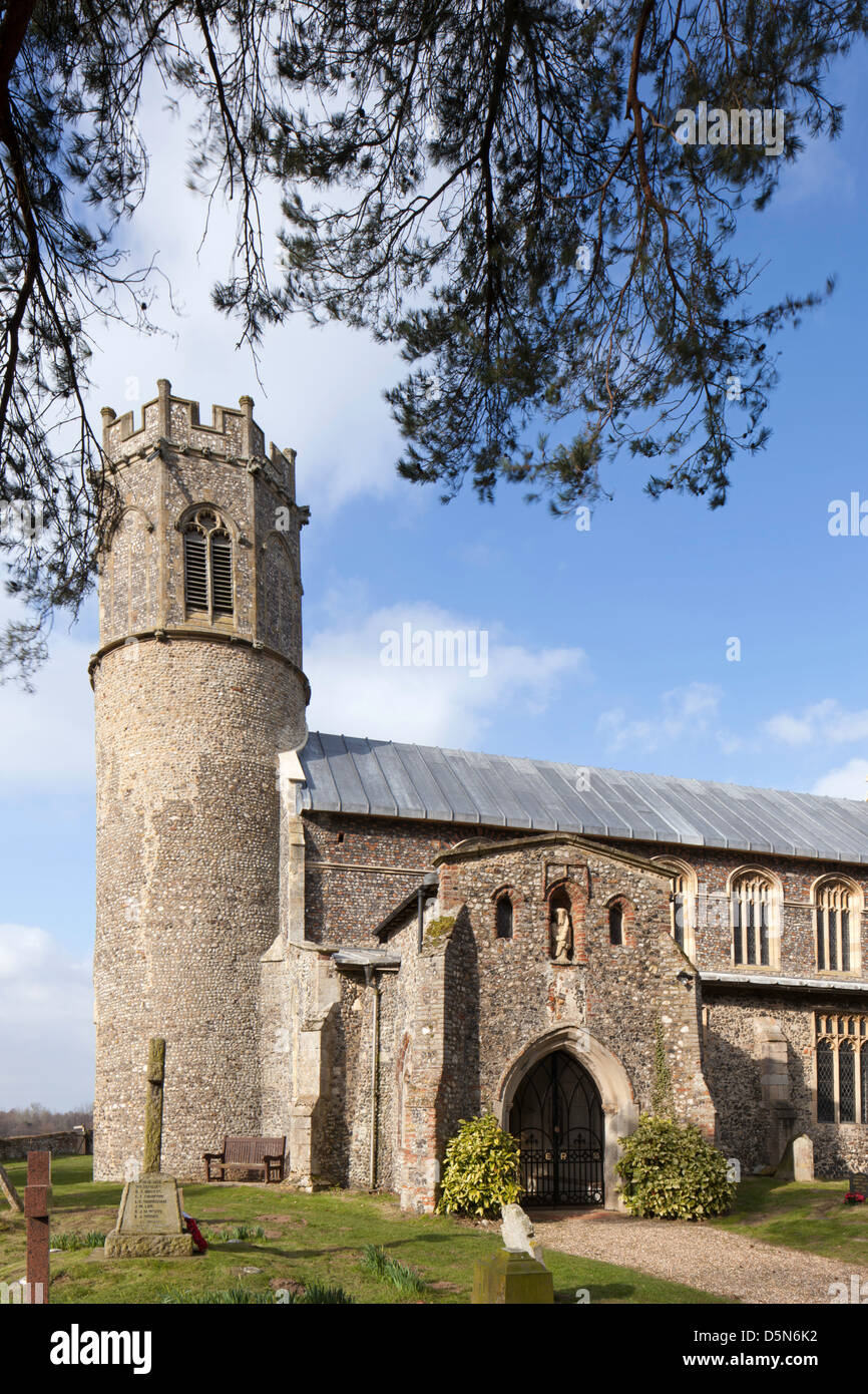 St. Nikolaus Kirche, Potter Heigham, Norfolk, England, Vereinigtes Königreich Stockfoto