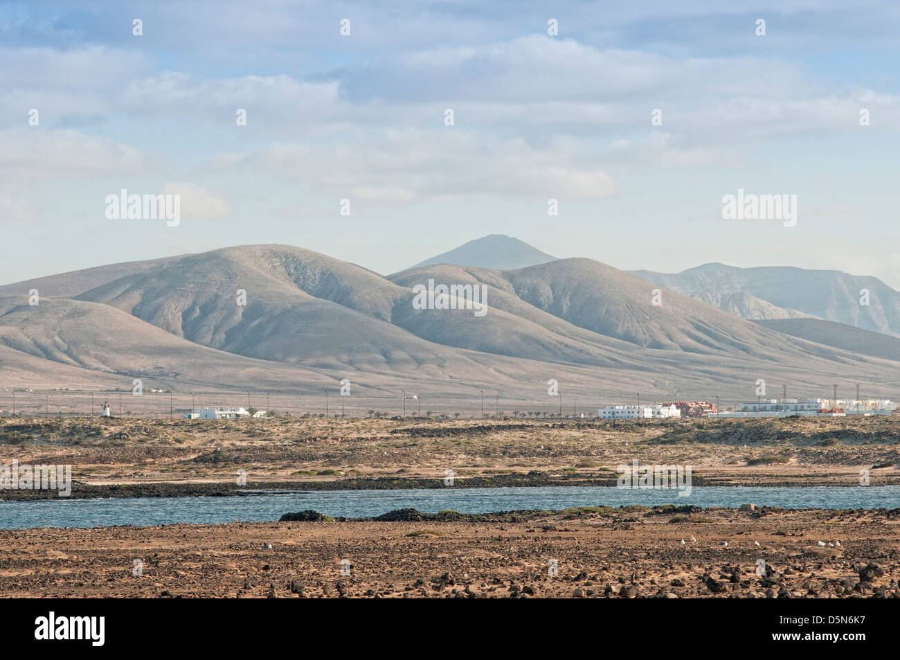 Vulkanlandschaft auf der Kanarischen Insel Fuerteventura Stockfoto