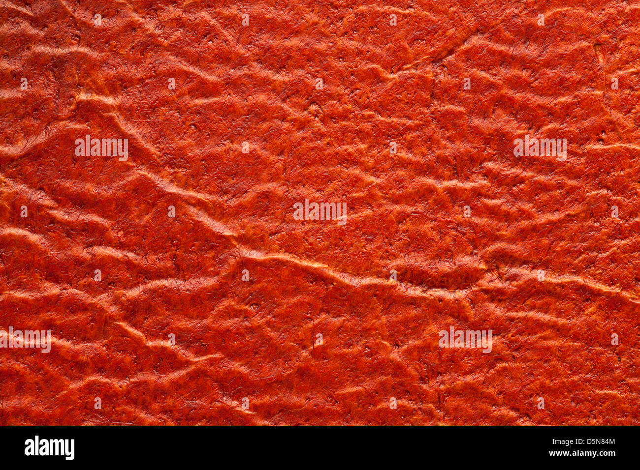 Orange Leder Hintergrund oder grobe Muster organische Textur Stockfoto