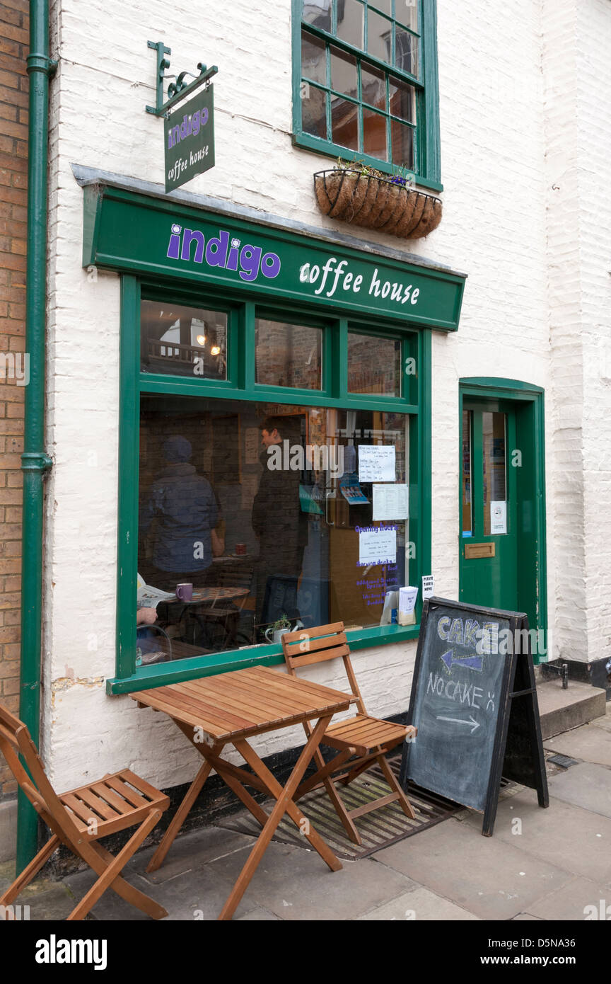 Indigo Kaffeehaus Café und Restaurant St. Edward es Passage Cambridge UK Stockfoto
