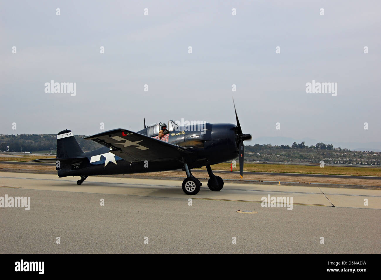 Grumman F6F Hellcat Flughafen Camarillo, Kalifornien Stockfoto