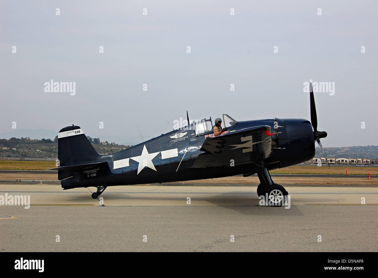 Grumman F6F Hellcat Flughafen Camarillo, Kalifornien Stockfoto