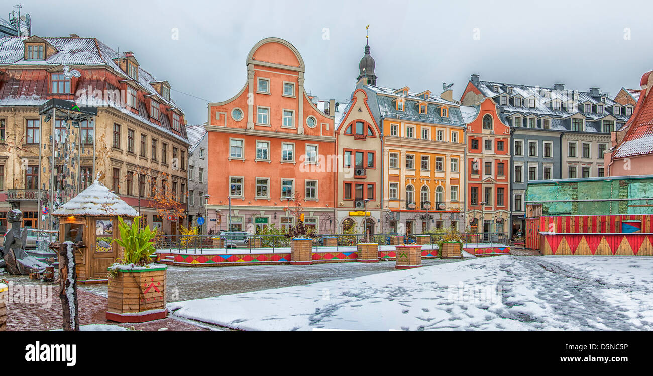 Einen Platz in der lettischen Hauptstadt Riga. Stockfoto