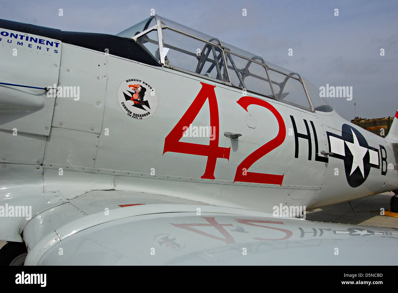 Nordamerikanische T-6 Texaner, Flughafen Camarillo, Kalifornien Stockfoto