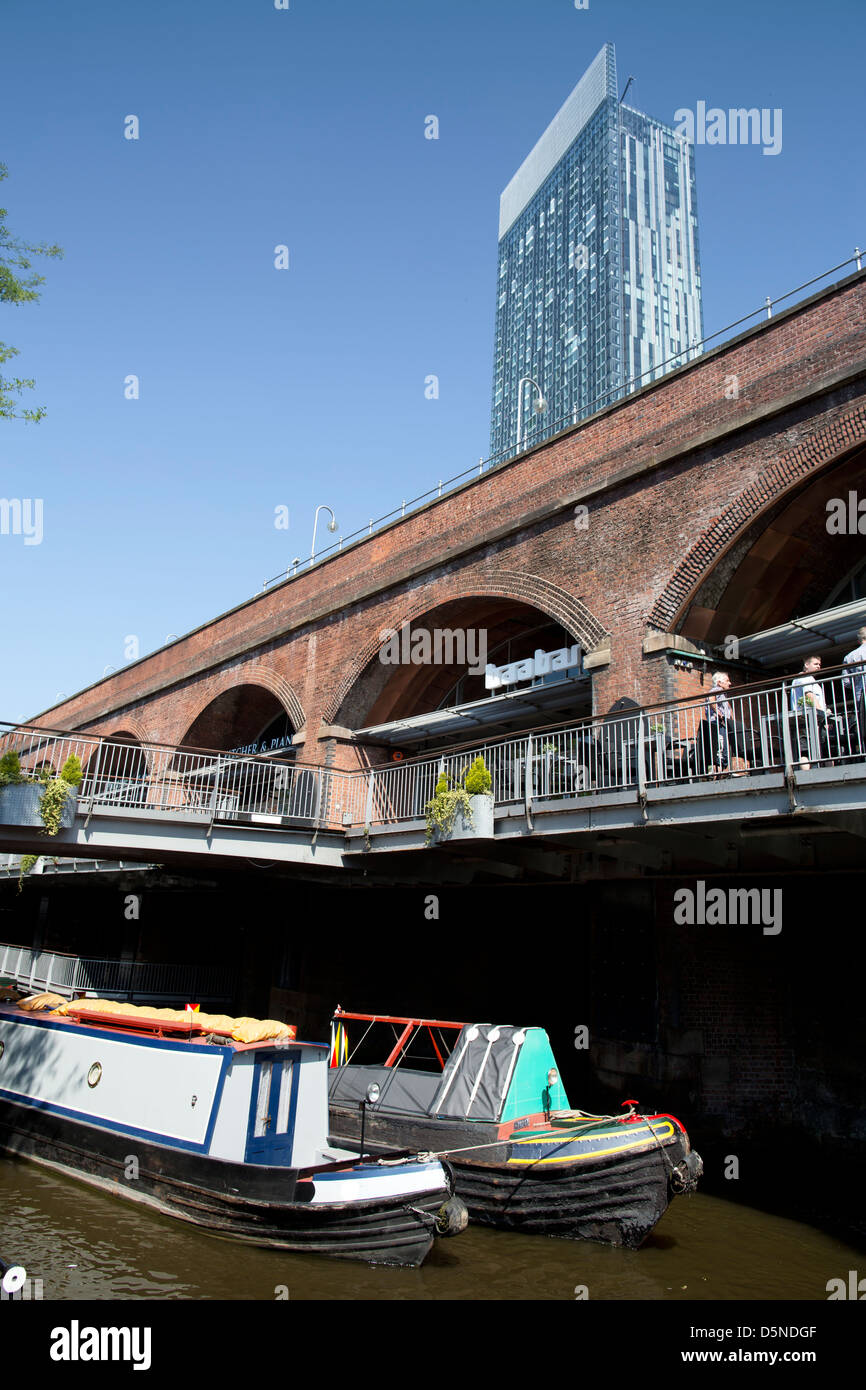 Ian Simpson Architekt entwarf Beetham Tower und Deansgate Locks Manchester nördlichen England UK Stockfoto