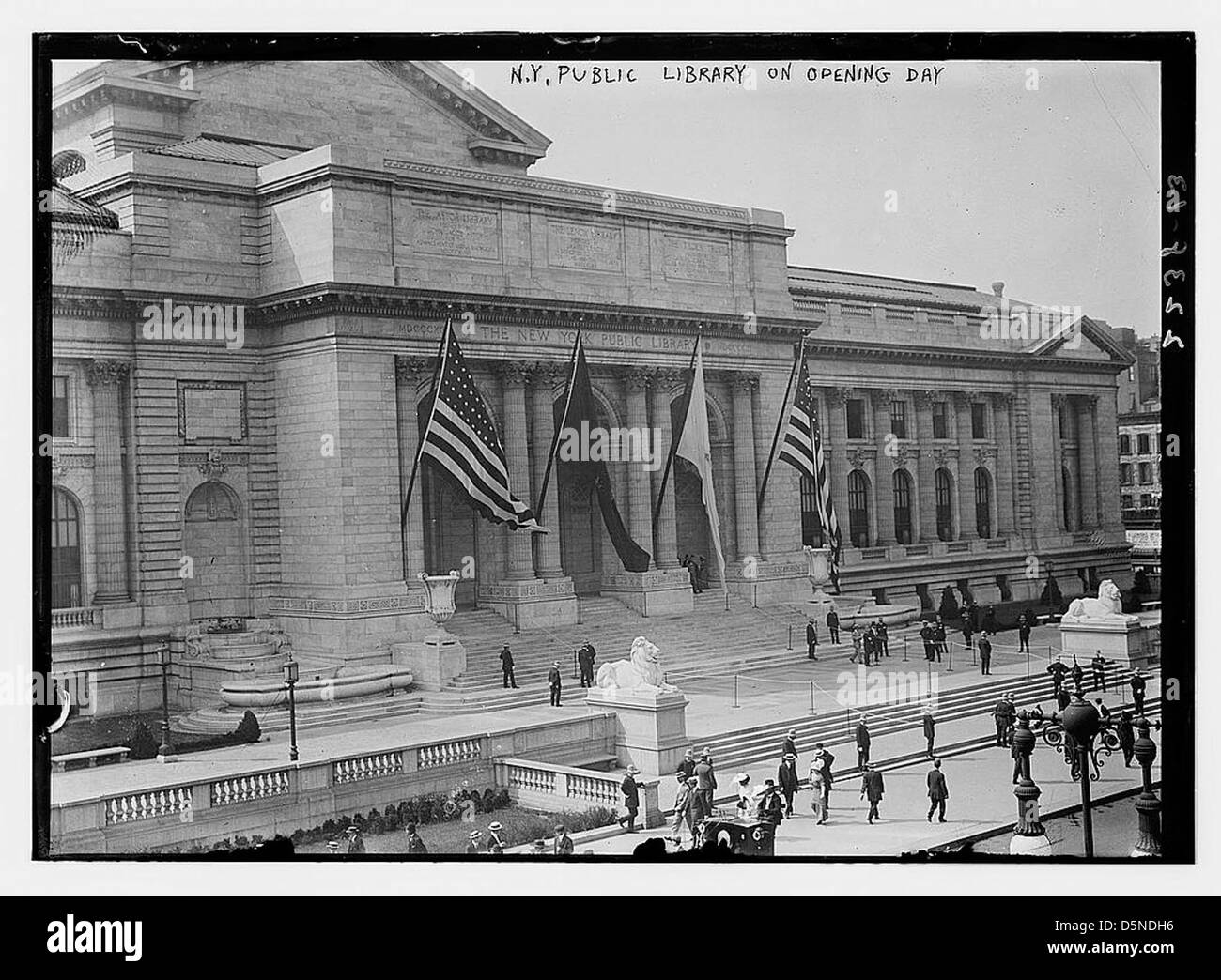New York Public Library am Eröffnungstag (LOC) Stockfoto