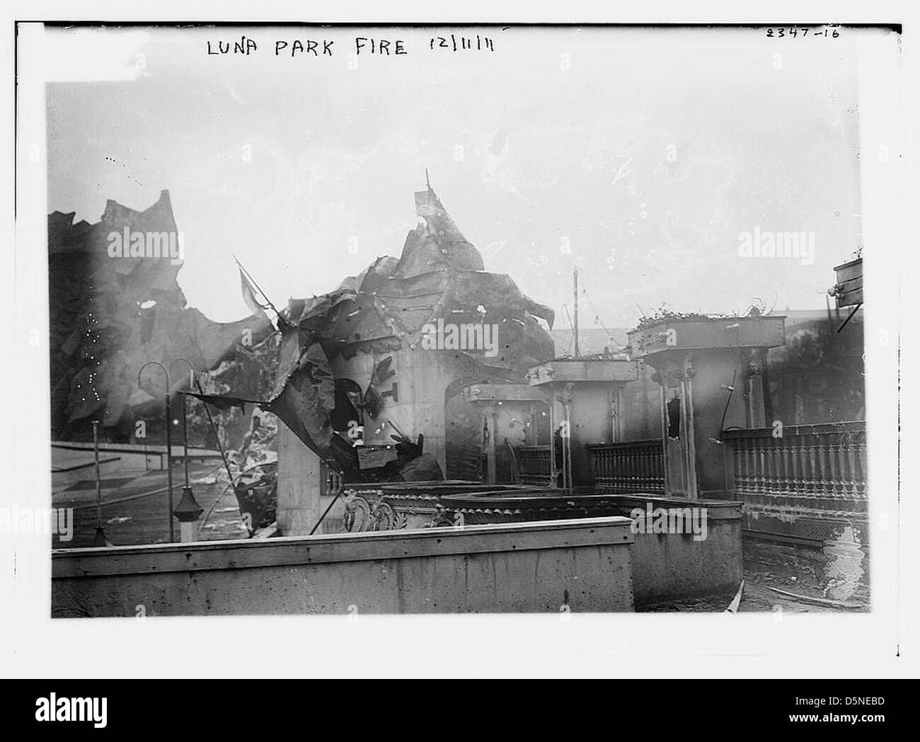 Luna Park Feuer 1911 (LOC) Stockfoto