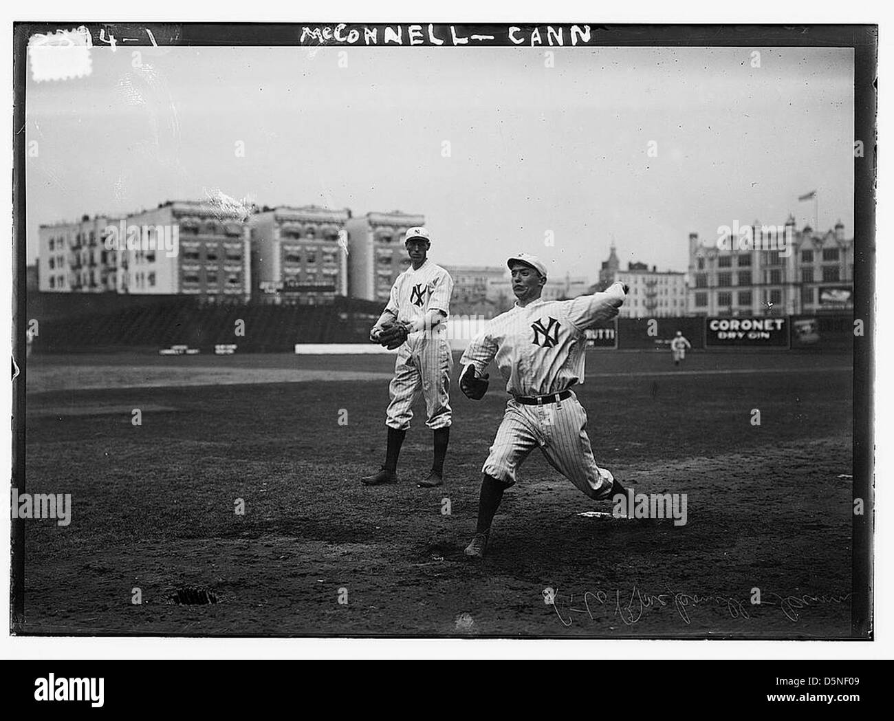 [George McConnell & Michael Cann, New York AL im Hilltop Park, NY (Baseball)] (LOC) Stockfoto