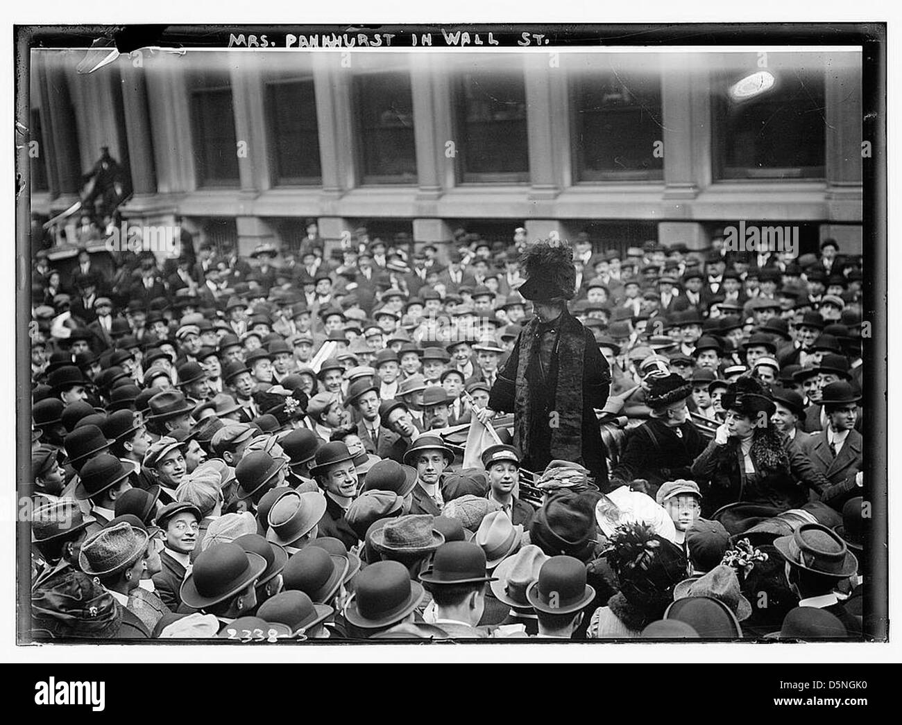 Mrs Pankhurst im Wall Street (LOC) Stockfoto