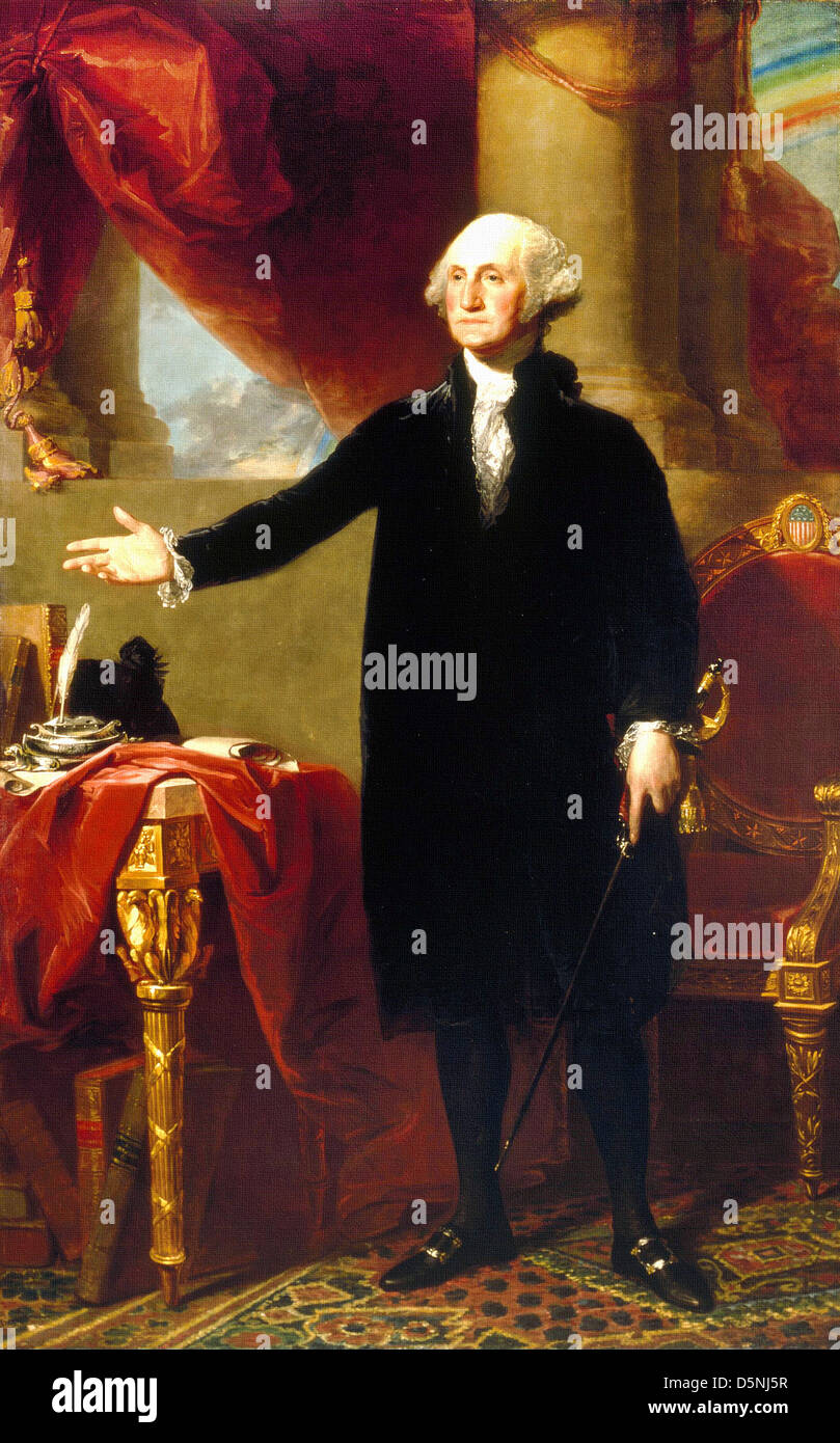 Gilbert Charles Stuart, George Washington. 1796-Öl auf Leinwand. National Portrait Gallery, Smithsonian Institution Stockfoto