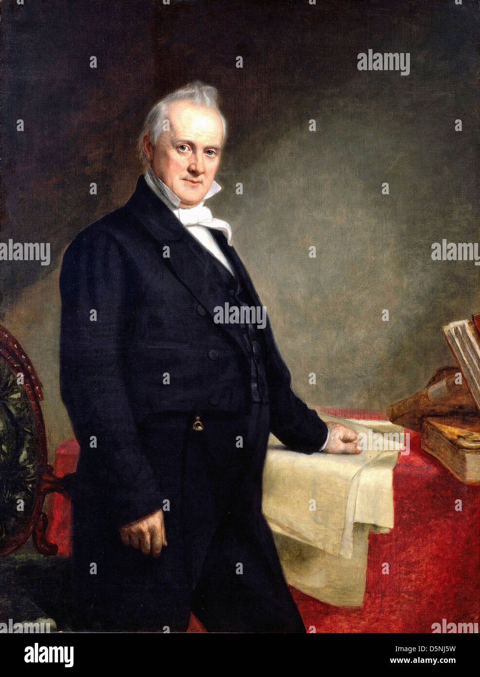 George Healy, Porträt von James Buchanan 1859 Öl auf Leinwand. Smithonian National Portrait Gallery Stockfoto