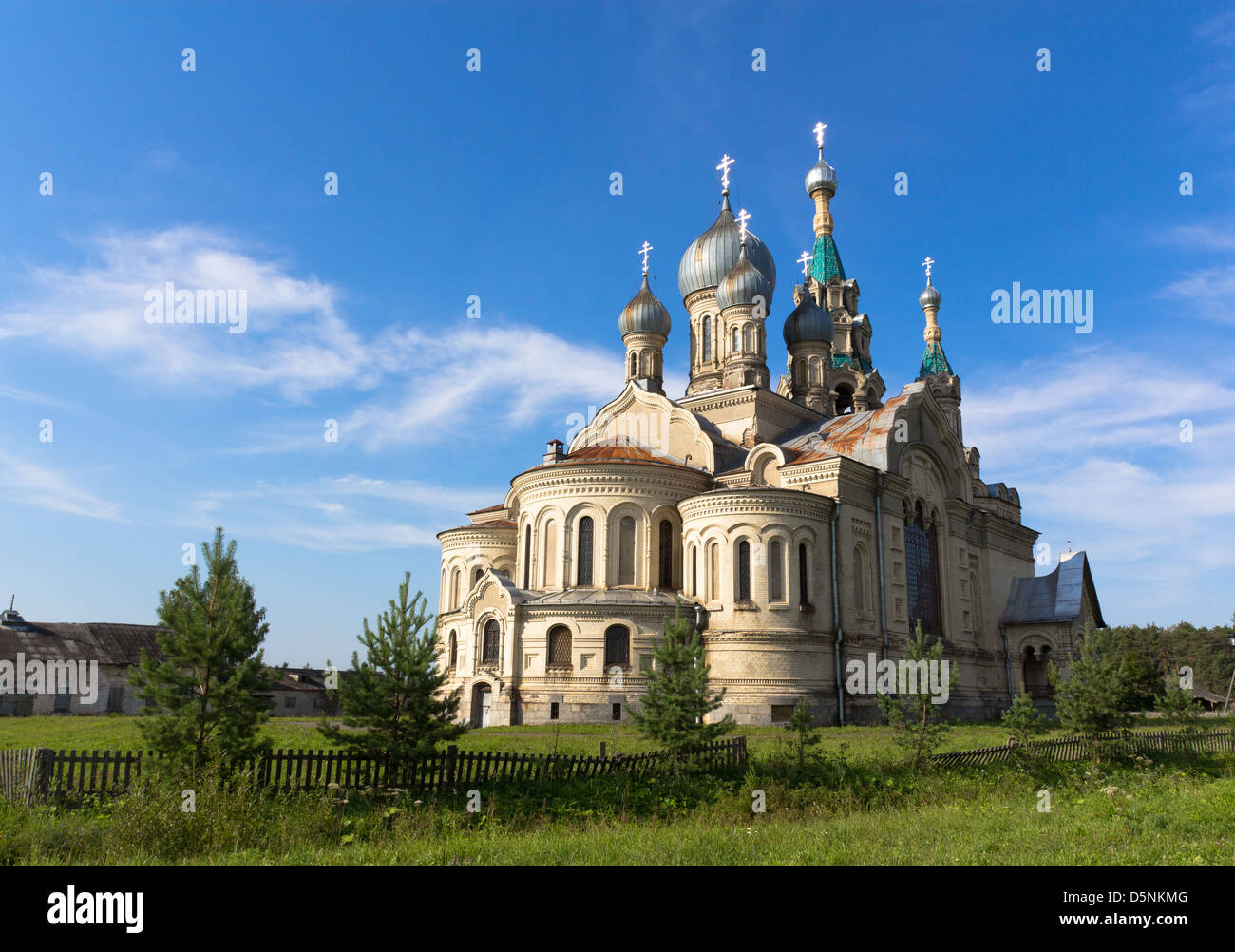 Tempel des Göttlichen Heilandes des Bildes in das Dorf Kukoba. Russland Stockfoto