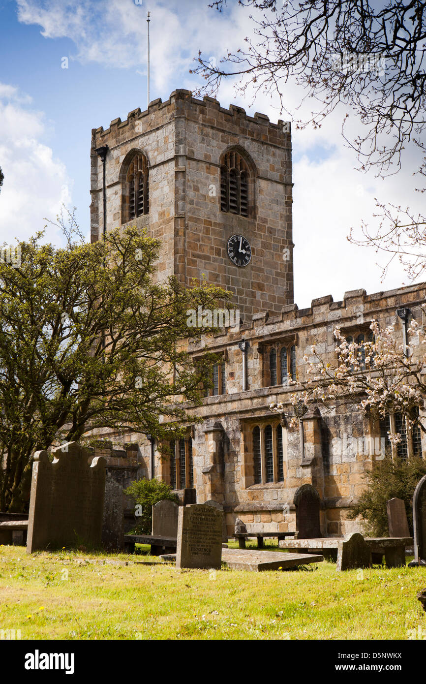 Großbritannien, England, Yorkshire, Kirkby Malham, St.-Bartholomäus Kirche Stockfoto